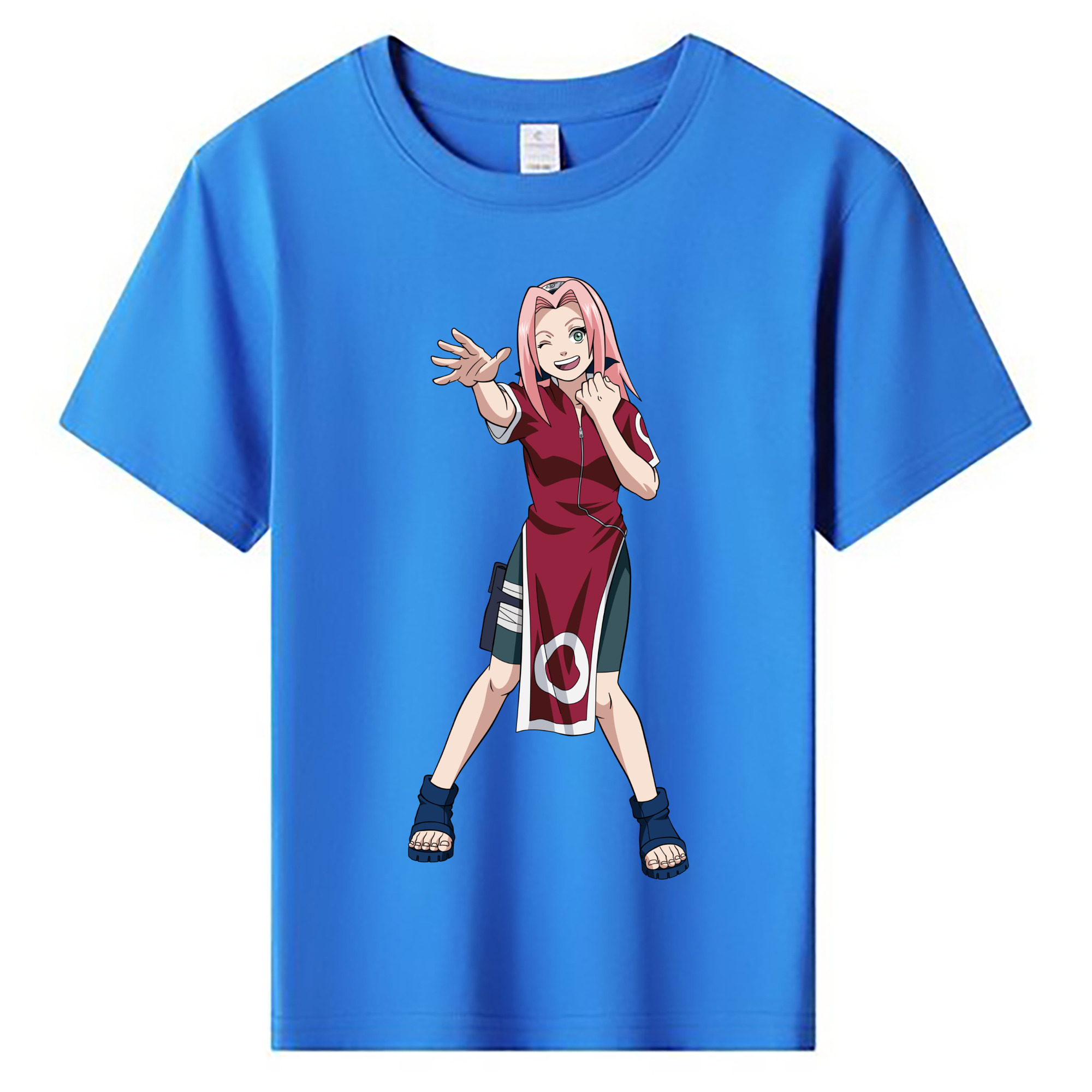 （画像用） NARUTO -ナルト- 春野サクラ Haruno Sakura 綿100％キッズTシャツ（フロントプリント）